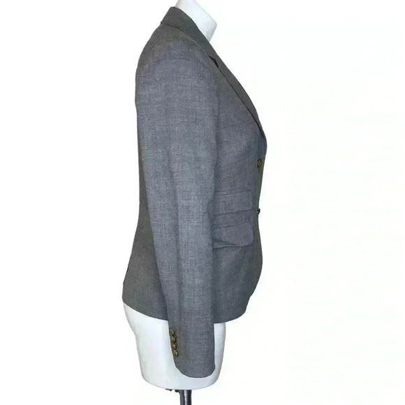 J. Crew Schoolboy Gray Wool Blazer Jacket academia preppy size 4 - Picture 3 of 8